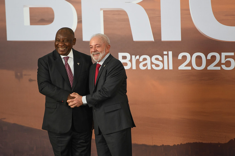prezidenti Cyril Ramaphosa (JAR) a Lula da Silva (Brazílie)